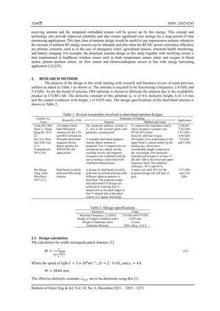 Design of a dual-band antenna for energy harvesting application | PDF