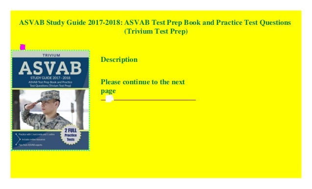 ASVAB Study Guide 2017-2018: ASVAB Test Prep Book and Practice Test ...