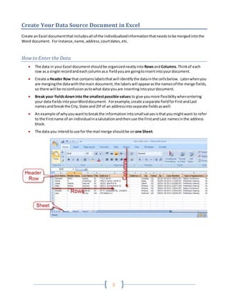 Mail Merge - Microsoft Office 2010 | DOCX