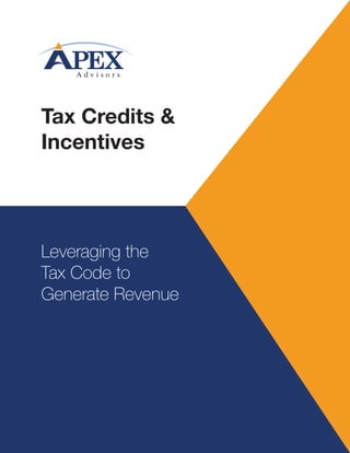 Tax Credits &
Incentives
Leveraging the
Tax Code to
Generate Revenue
 
