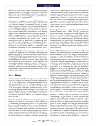 Rethinking Compassion Fatigue as Moral Stress | PDF