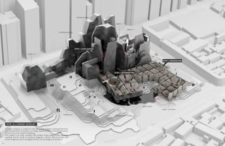 Interpretation Center
Lobby / Entrance
Artist studio
Factory / Storage
Gallery 11
Artificial ecology
Gallery 111
Gallery 1
Industrial pipes
Visitors
Pedestrians
WHAT IS A FORGERY MUSEUM ?
A forgery museum is a place to hold and exhibit forgeries. Distinguished from
conventional sense of museum, our design abandoned the exhibiting stereotype
in search of a new mode of displaying.
The project is an urban complex that contains three programmatic parts: an
assembly line for artists to produce forgeries, a factory that duplicates and
houses forgeries, and an ecological territory for exchange and recreation.
STEP 1: ORIGINATING
STEP 2 : INTERPRETING
STEP 3 : DUPLICATING
24 25
 