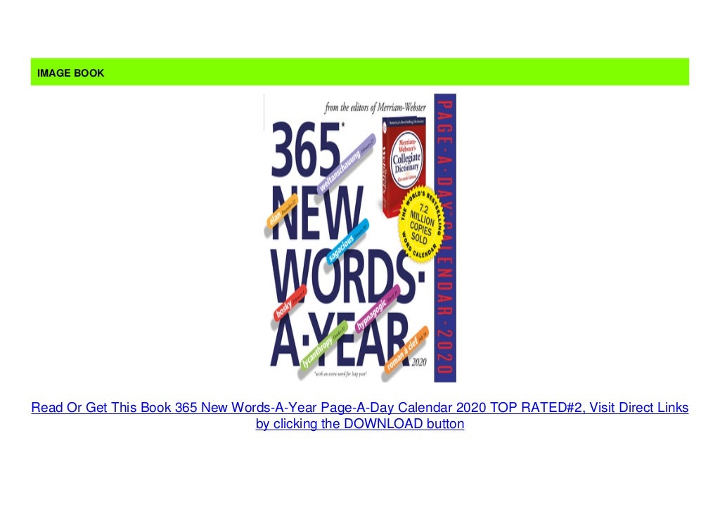 365 New WordsAYear PageADay Calendar 2020 TOP RATED2