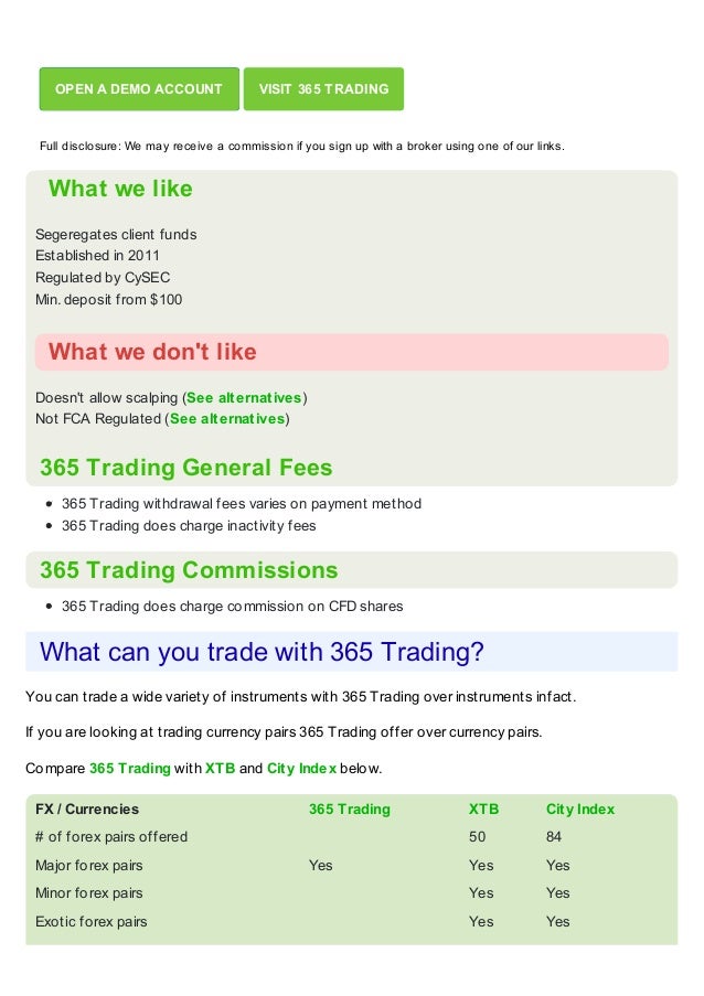 365 Trading Broker Review - 