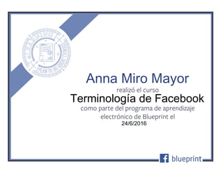 Terminología de Facebook
24/6/2016
Anna Miro Mayor
 
