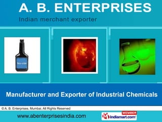  Manufacturer and Exporter of Industrial Chemicals 