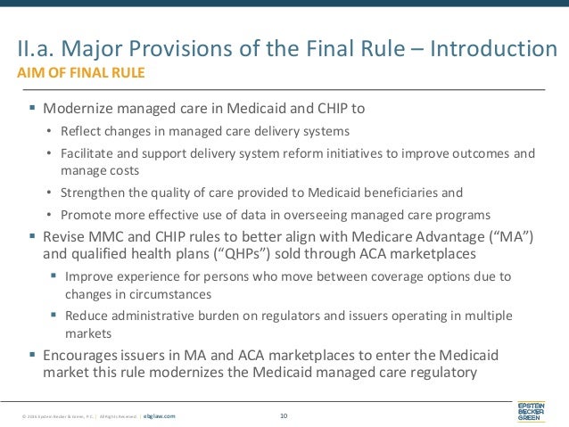 Medicaid Managed Care Final Rule