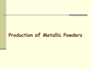 Production of Metallic Powders
 