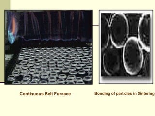 Continuous Belt Furnace Bonding of particles in Sintering
 