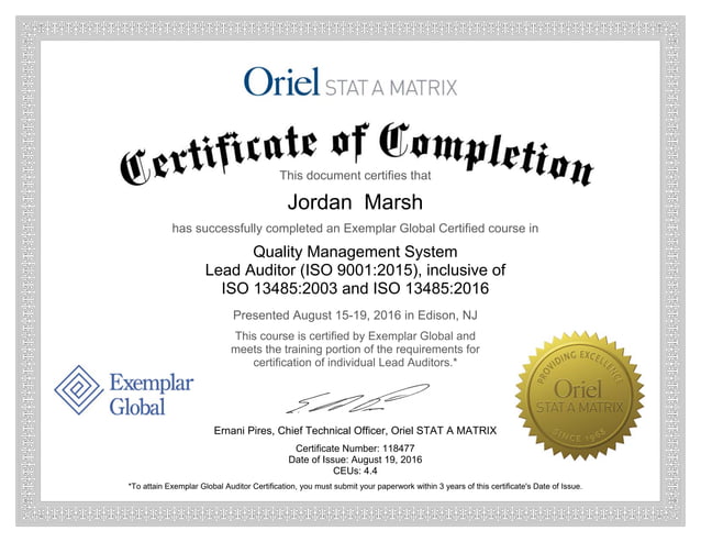 Lead Auditor Certification PPT Lead Auditor Certification PPT