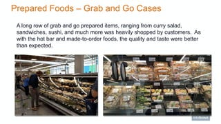 Prepared Foods – Grab and Go Cases
A long row of grab and go prepared items, ranging from curry salad,
sandwiches, sushi, ...
