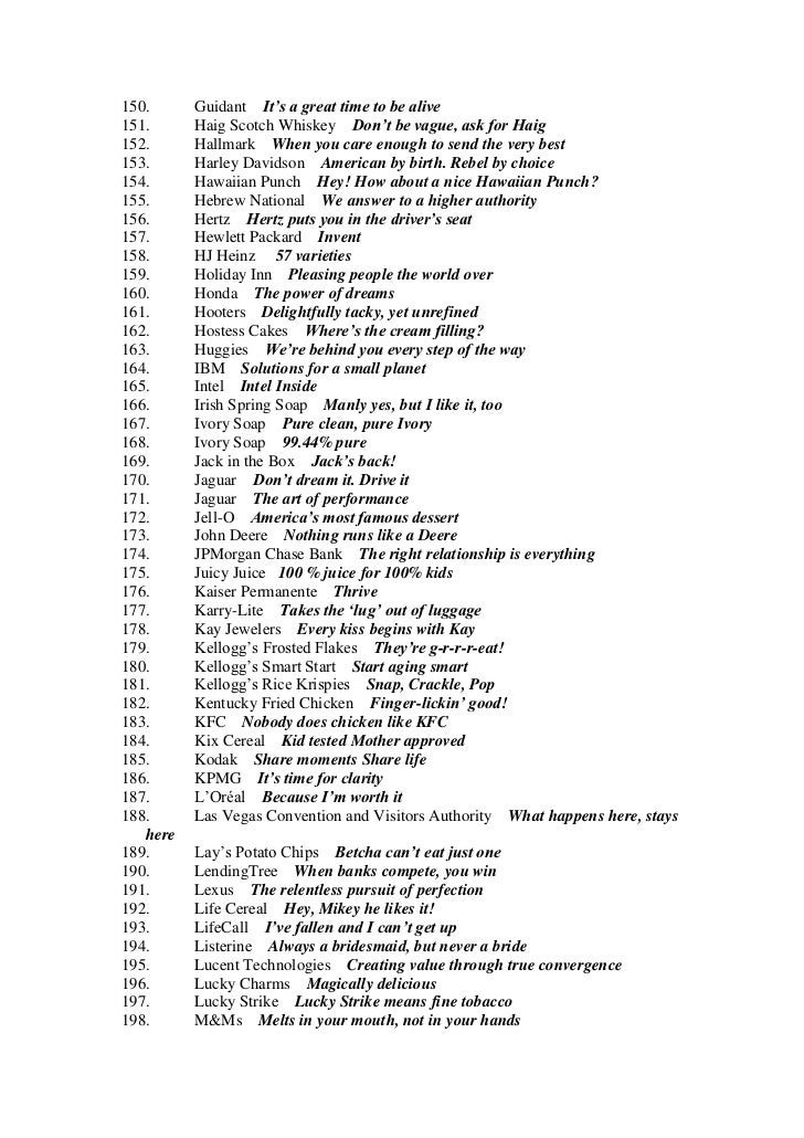 365 tag lines