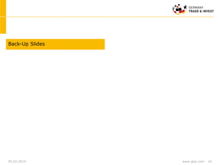 www.gtai.com
Back-Up Slides
05.02.2014 16
 