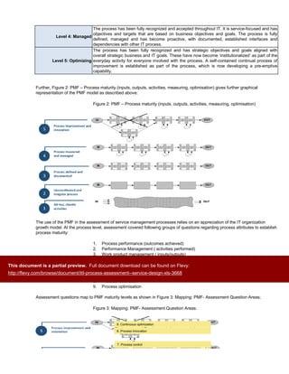 ITIL Process Assessment - Service Design (XLS) | PDF