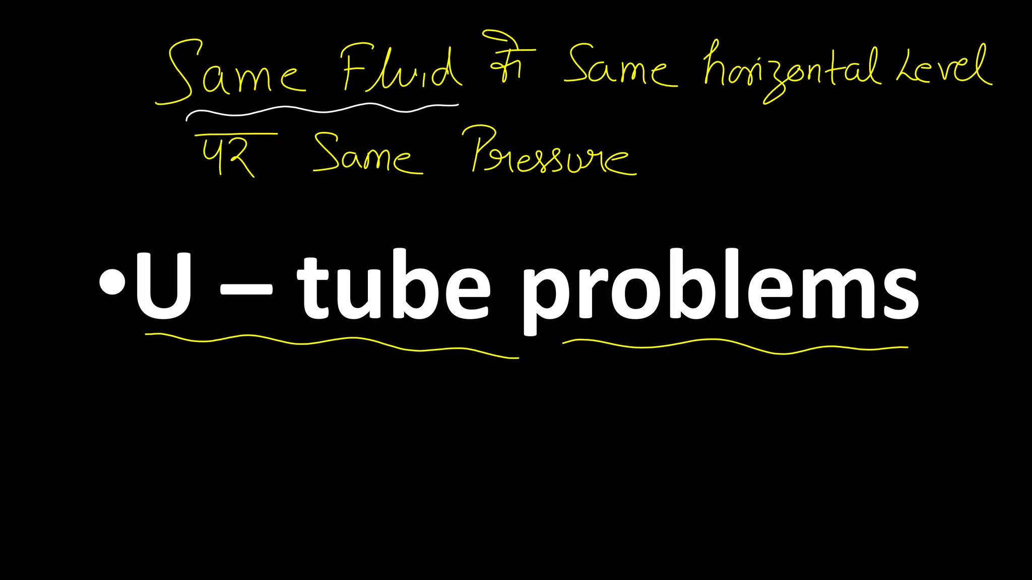 •U – tube problems
 