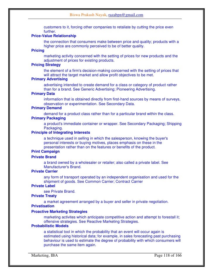 Marketing Dictionary