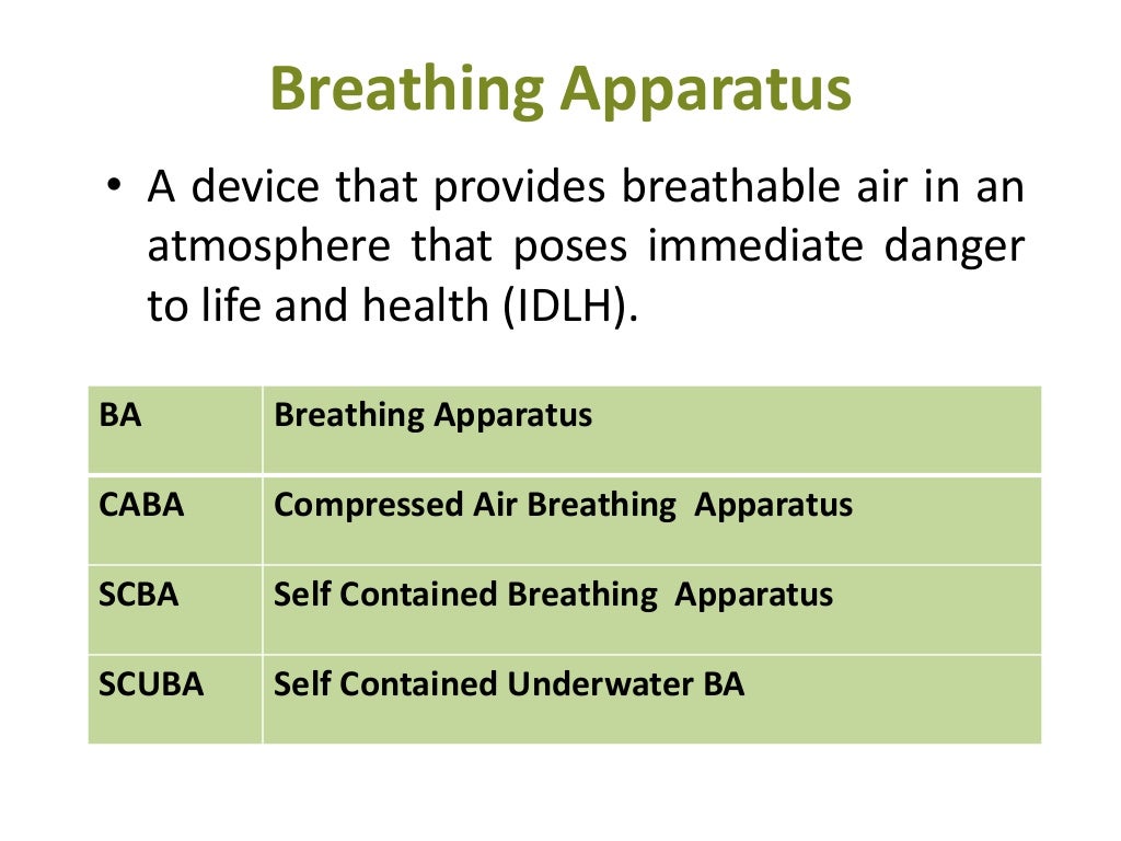 BREATHING APPARATUS