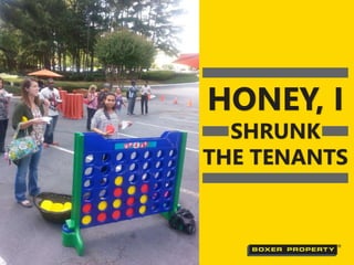 HONEY, I 
SHRUNK 
THE TENANTS 
 