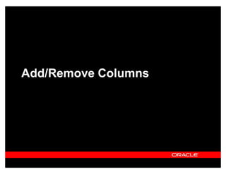 Add/Remove Columns
 