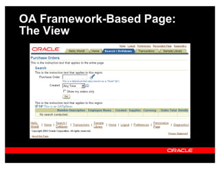OA Framework-Based Page:
The View
 