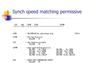 Synch speed matching permissive
 