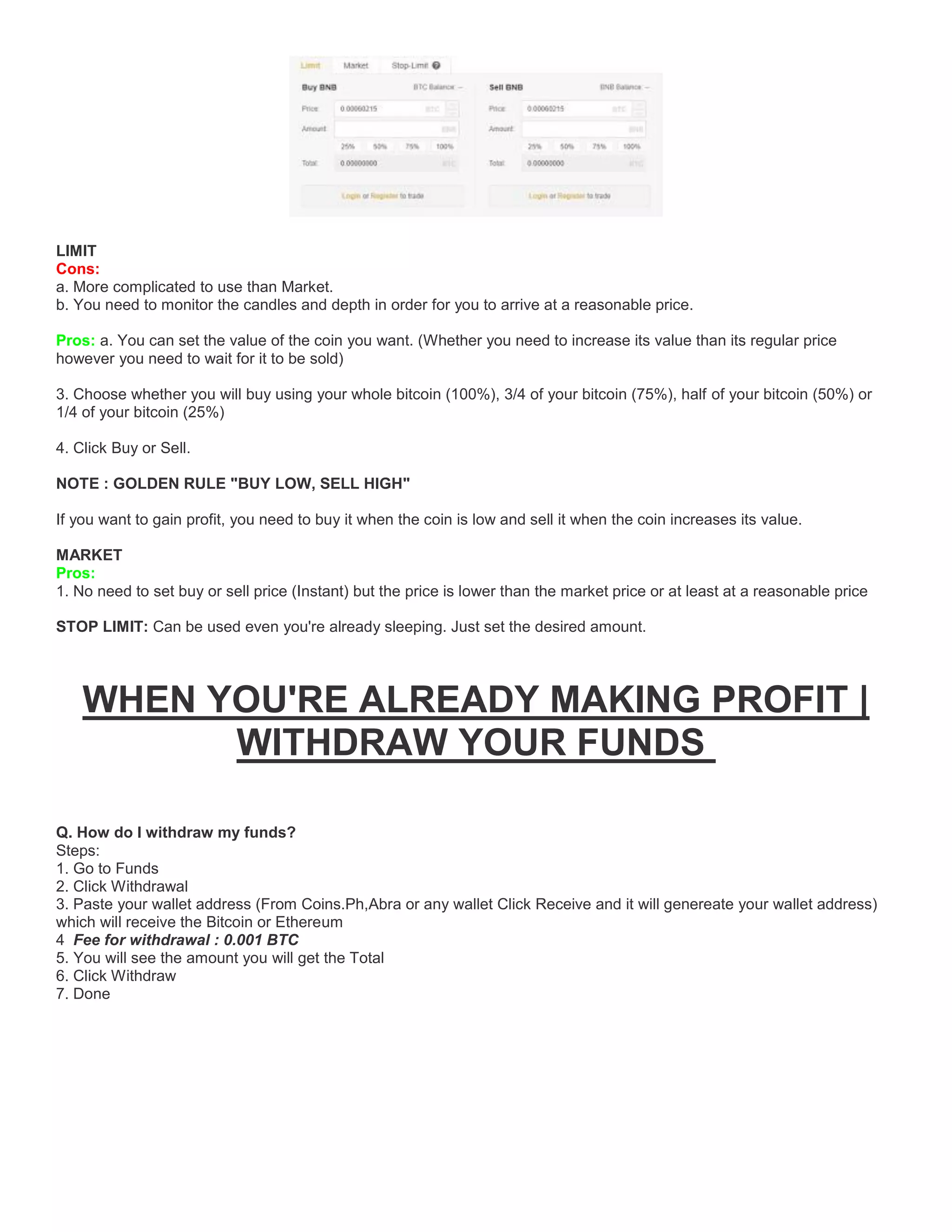 CRYPTOCURRENCIES GUIDE (FROM COINS.PH TO BINANCE) | PDF