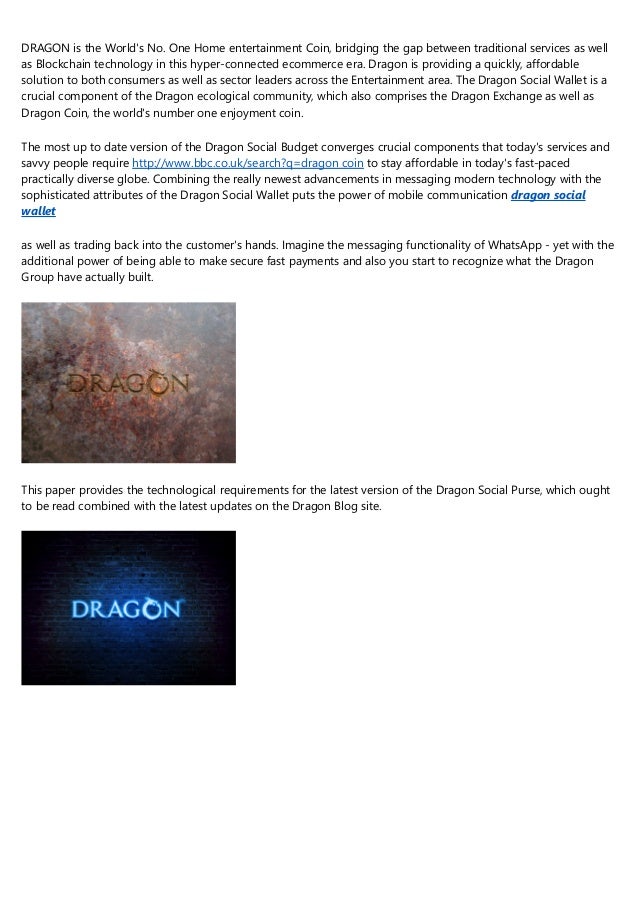 Dragon Social Wallet Leads The Way For Chat Functionality And Crypto Dragon Social Wallet Leads The Way For Chat Functionality And Crypto
