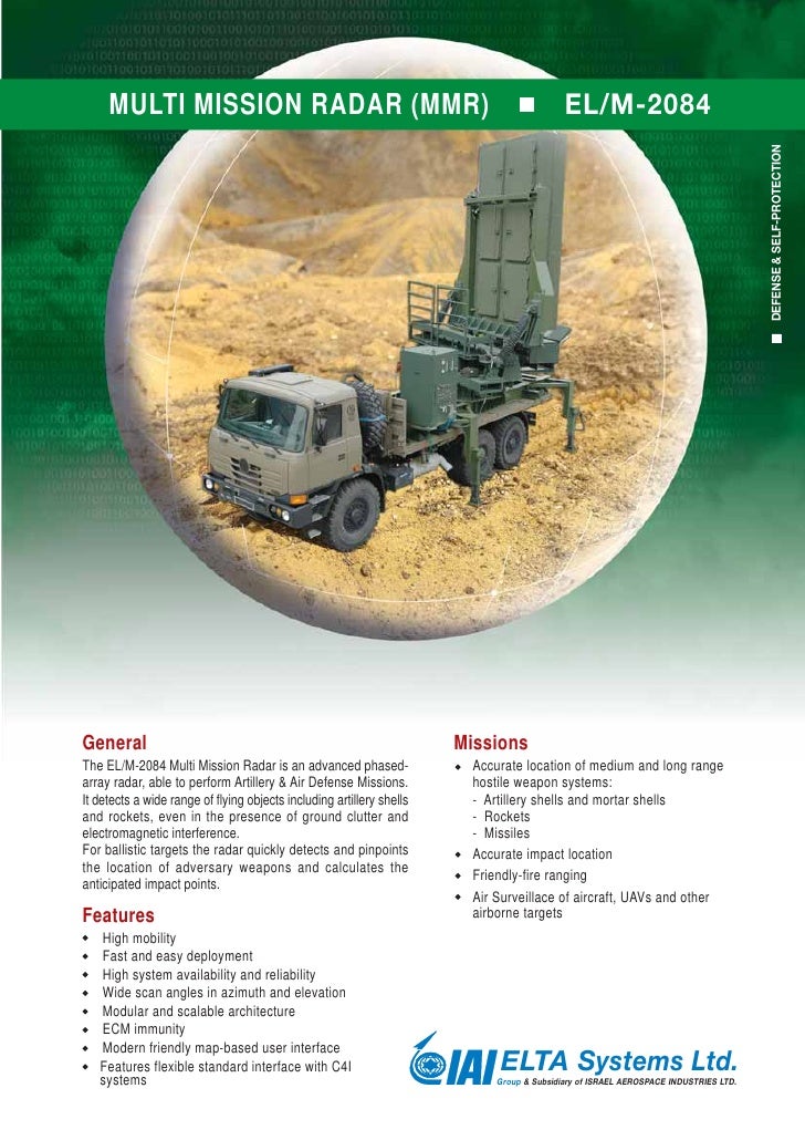 multi mission radar (MMR) EL/M2084 FOR IRON DOME