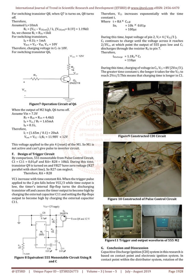 Capacitive Discharge Ignition CDI System for Spark Ignition SI Engine