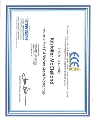 CADWorx Certificate