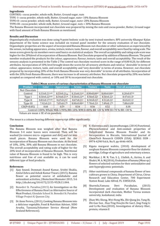Development of Value Added Product and Evaluation of Banana Blossom ...