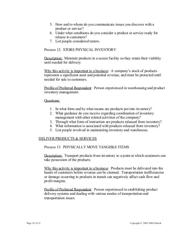 Generic Model Tailoring Questions Copyright Patrick