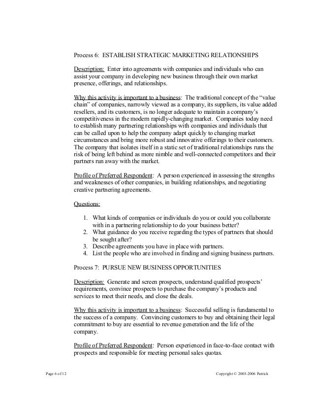 Generic Model Tailoring Questions Copyright Patrick