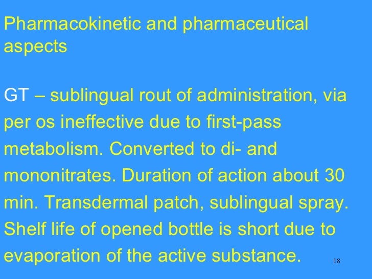 Nitroglycerin Sublingual Shelf Life
