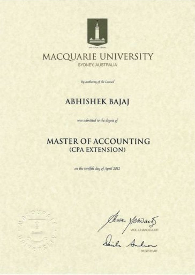 Macquarie University Degree