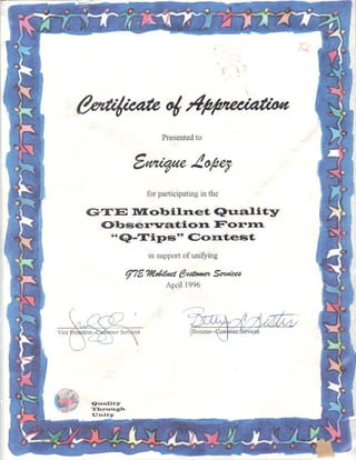 Certificado de Apreciacion GTE Wireless.PDF