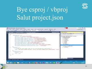 11
Bye csproj / vbproj
Salut project.json
 