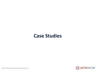 All rights reserved with ActiKnow Business Consulting Pvt. Ltd.
Case Studies
 