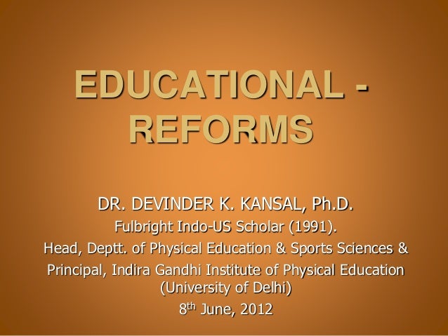 speech on education reforms