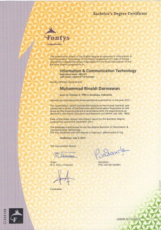 Fontys Certificate