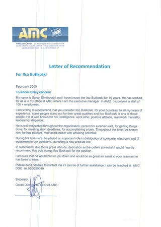 Letter of Reference -AMC
