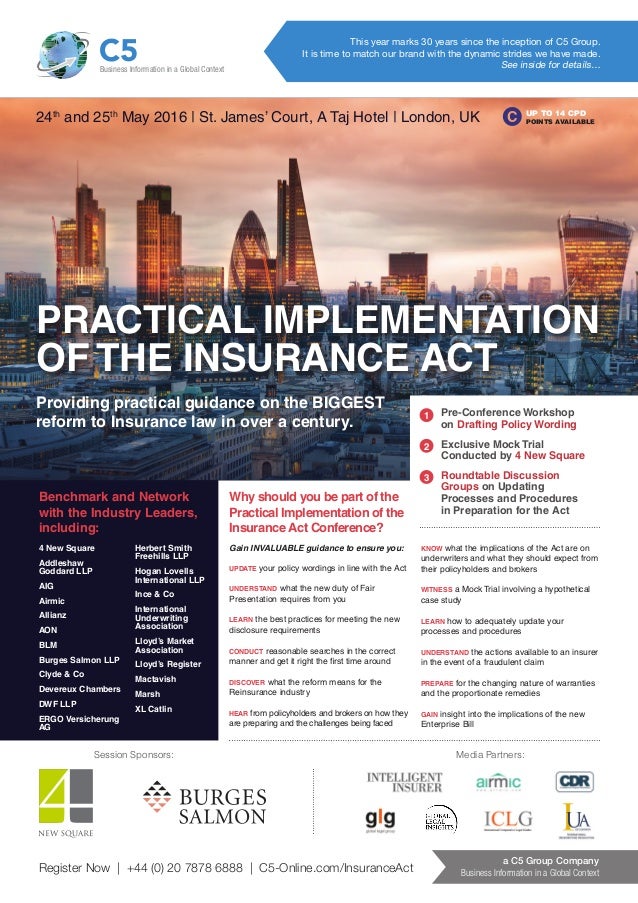 Practical Implementation of the Insurance Act LON