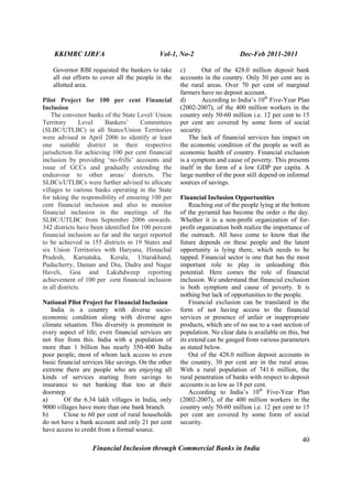36 financial inclusion through commercial banks in india | PDF