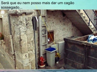 Será que eu nem posso mais dar um cagão
sossegado...
 