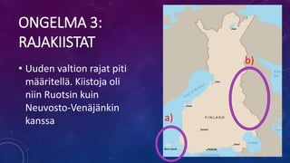 36 itsenäistyneen suomen ongelmia
