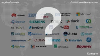 ?
angel.co/kompyte
Kompyte.
Contact: pere@kompyte.com
 