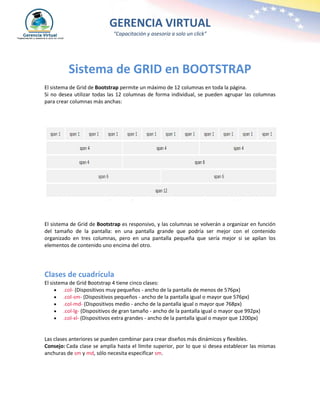sistema de grid en bootstrap | PDF