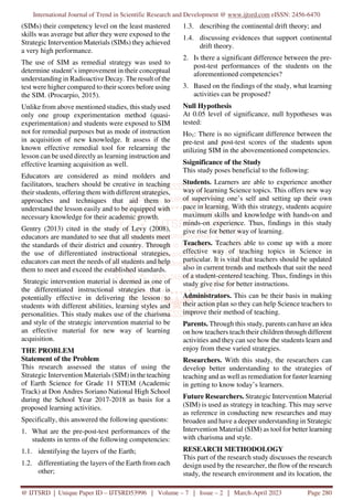 Strategic Intervention Material SIM for Grade 11 Science | PDF