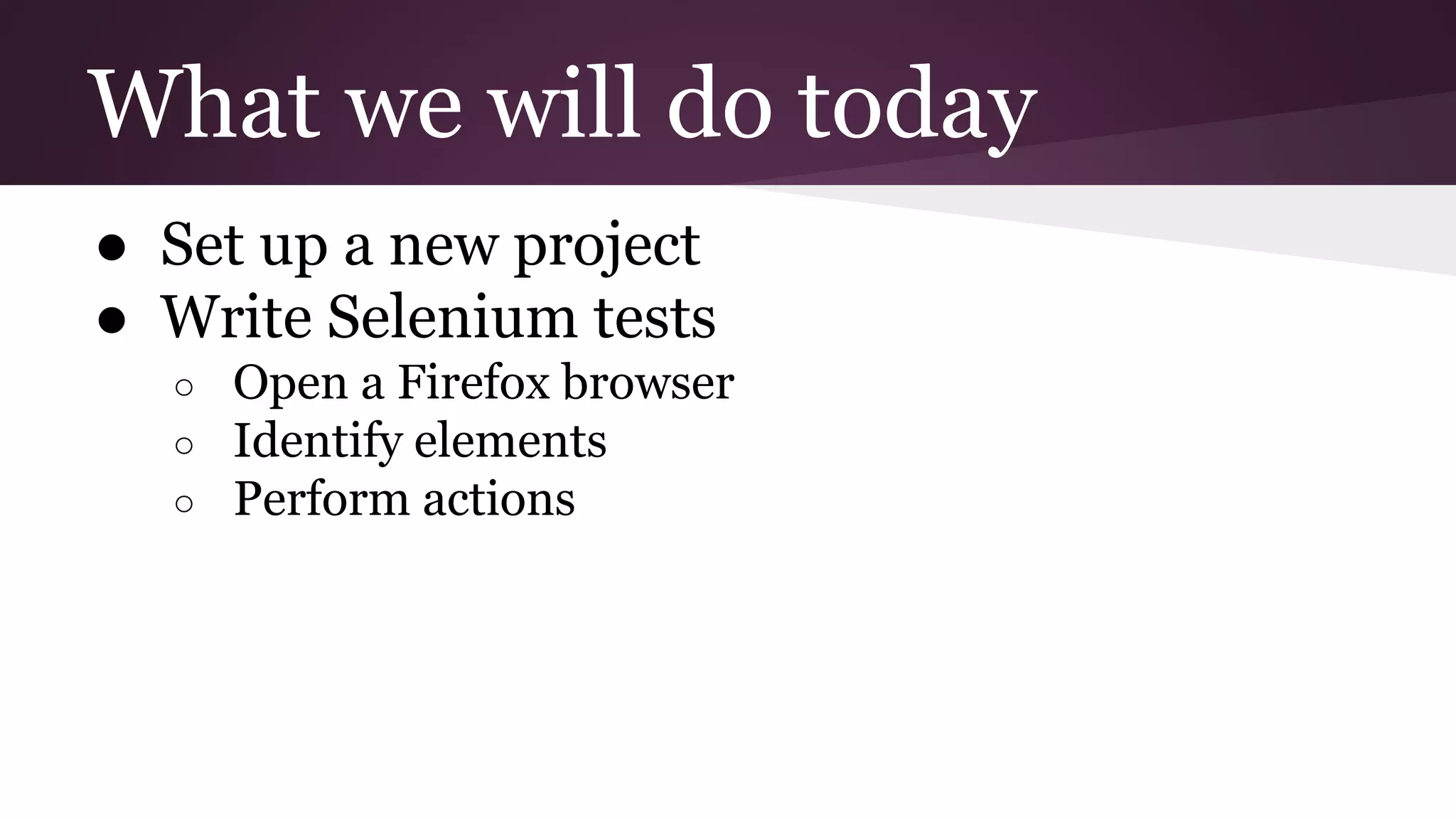 Beginner's guide to Selenium | PPT