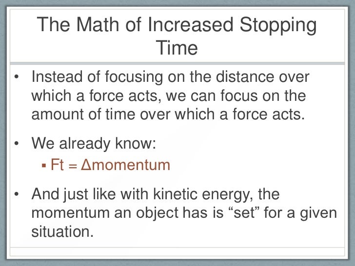 Crumple Zones Impulse and Momentum